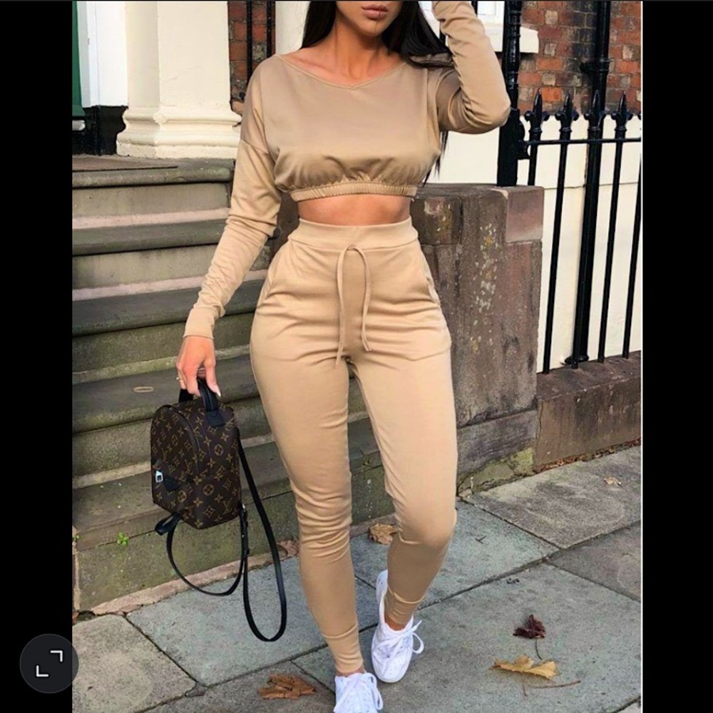 Cropped Sweatsuit Set